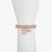 Liz Claiborne Womens Shell Butterfly Stretch Bracelet