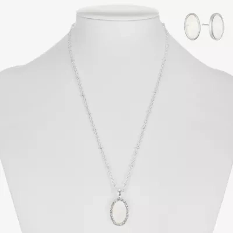 Liz Claiborne Womens Shell Oval 2-pc. Jewelry Set