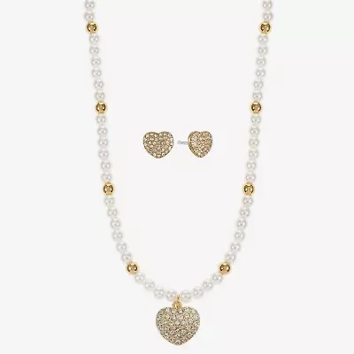 Liz Claiborne Womens Shell Heart 2-pc. Jewelry Set