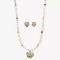 Liz Claiborne Womens Shell Heart 2-pc. Jewelry Set
