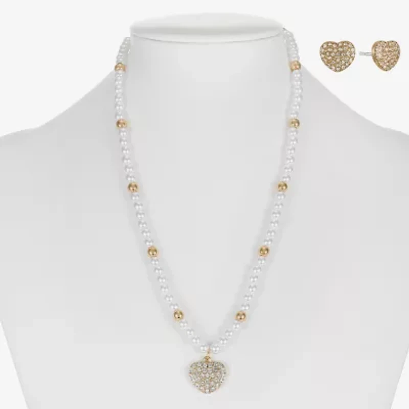 Liz Claiborne Womens Shell Heart 2-pc. Jewelry Set