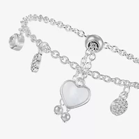 Liz Claiborne Womens Shell Heart Charm Bracelet