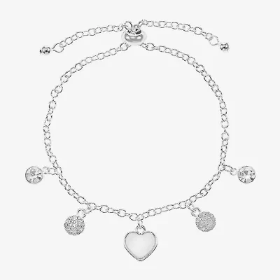 Liz Claiborne Womens Shell Heart Charm Bracelet