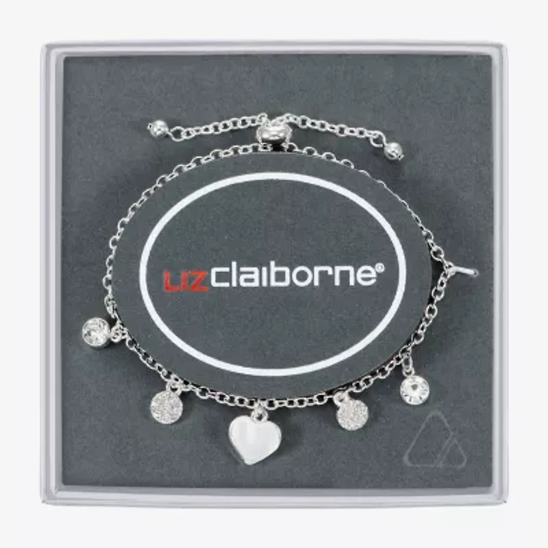 Liz Claiborne Womens Shell Heart Charm Bracelet
