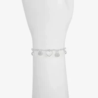 Liz Claiborne Womens Shell Heart Charm Bracelet