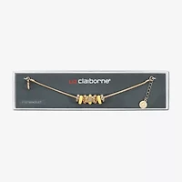 Liz Claiborne Womens Glass Flower Charm Bracelet