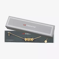 Liz Claiborne Womens Glass Flower Charm Bracelet
