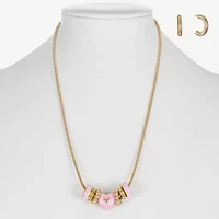 Liz Claiborne Womens Glass Heart 2-pc. Jewelry Set