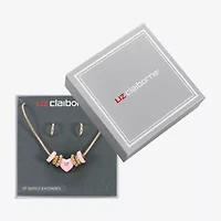 Liz Claiborne Womens Glass Heart 2-pc. Jewelry Set