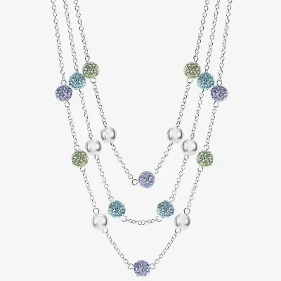 Monet Jewelry Womens Blue Glass 18 Inch Strand Necklace