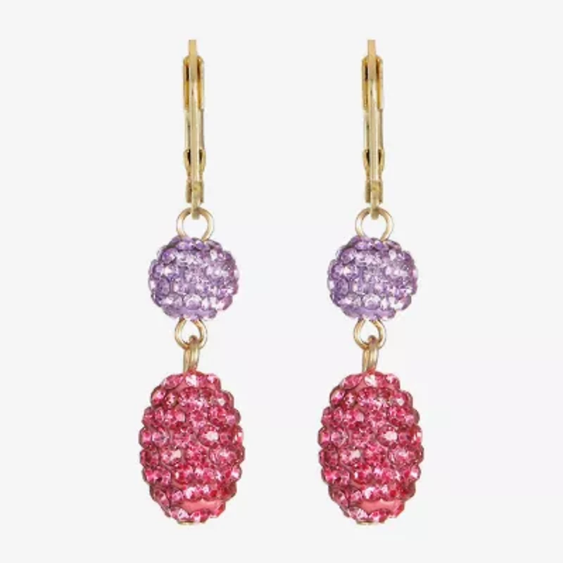 Monet Jewelry Womens Glass Round Drop Earrings