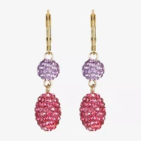 Monet Jewelry Womens Glass Round Drop Earrings