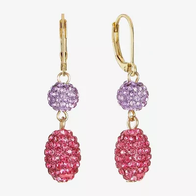 Monet Jewelry Womens Glass Round Drop Earrings