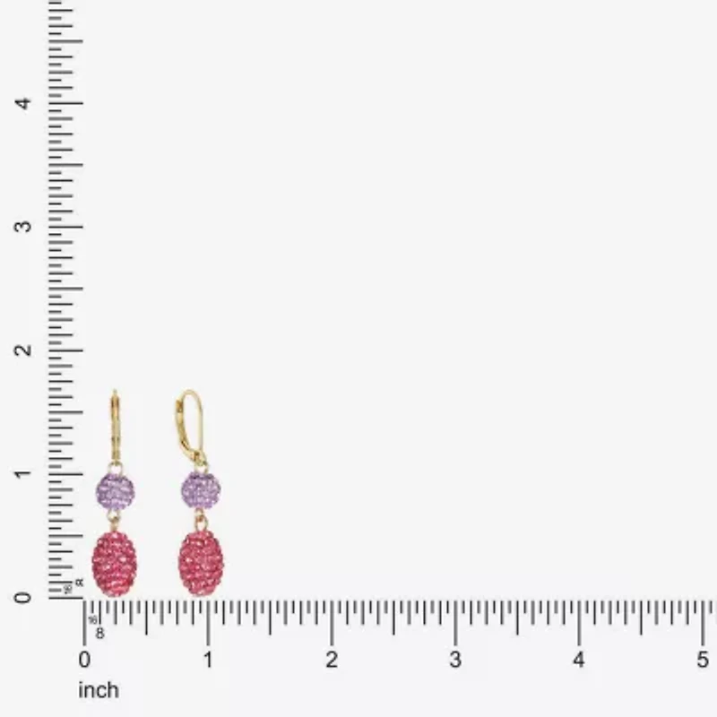 Monet Jewelry Womens Glass Round Drop Earrings