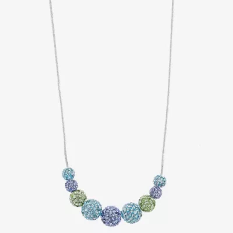 Monet Jewelry Womens Blue 17 Inch Collar Necklace