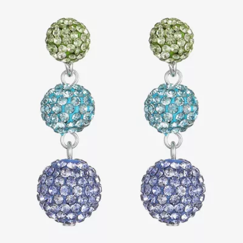 Monet Jewelry Womens Glass Round Hypoallergenic Drop Earrings