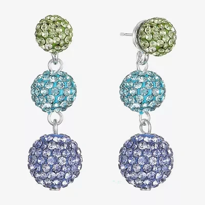 Monet Jewelry Womens Glass Round Hypoallergenic Drop Earrings