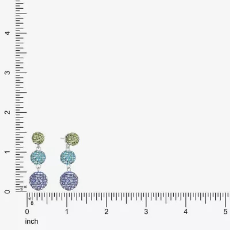 Monet Jewelry Womens Glass Round Hypoallergenic Drop Earrings