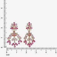Monet Jewelry Womens Glass Hypoallergenic Chandelier Earrings