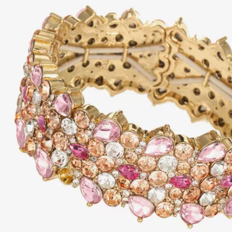 Monet Jewelry Womens Glass Round Stretch Bracelet