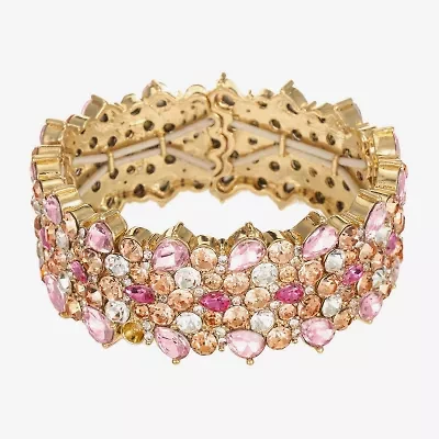 Monet Jewelry Womens Glass Round Stretch Bracelet