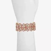 Monet Jewelry Womens Glass Round Stretch Bracelet