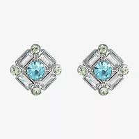 Monet Jewelry Blue Glass 16.5mm Stud Earrings