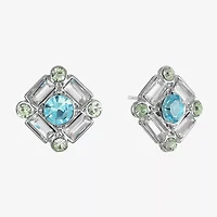 Monet Jewelry Blue Glass 16.5mm Stud Earrings