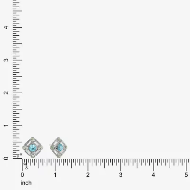 Monet Jewelry Blue Glass 16.5mm Stud Earrings