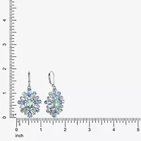 Monet Jewelry Womens Blue Glass Drop Earrings
