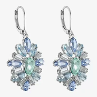 Monet Jewelry Womens Blue Glass Drop Earrings