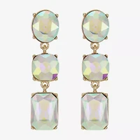 Monet Jewelry Womens Glass Cushion Hypoallergenic Drop Earrings