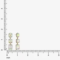 Monet Jewelry Womens Glass Cushion Hypoallergenic Drop Earrings