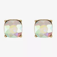 Monet Jewelry Glass 10mm Cushion Stud Earrings