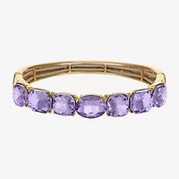 Monet Jewelry Womens Glass Cushion Stretch Bracelet