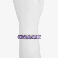 Monet Jewelry Womens Glass Cushion Stretch Bracelet