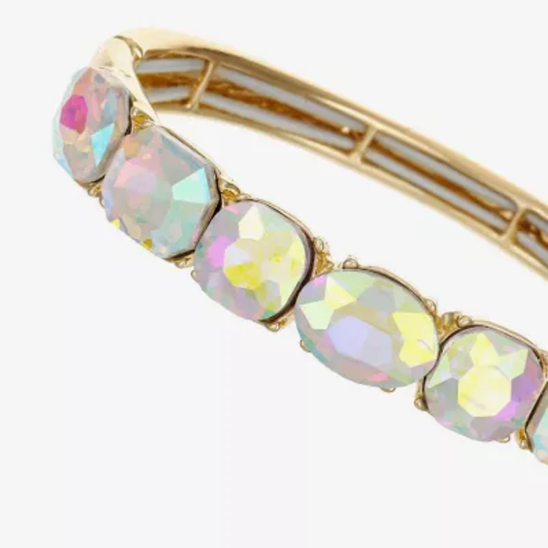 Monet Jewelry Womens Glass Cushion Stretch Bracelet