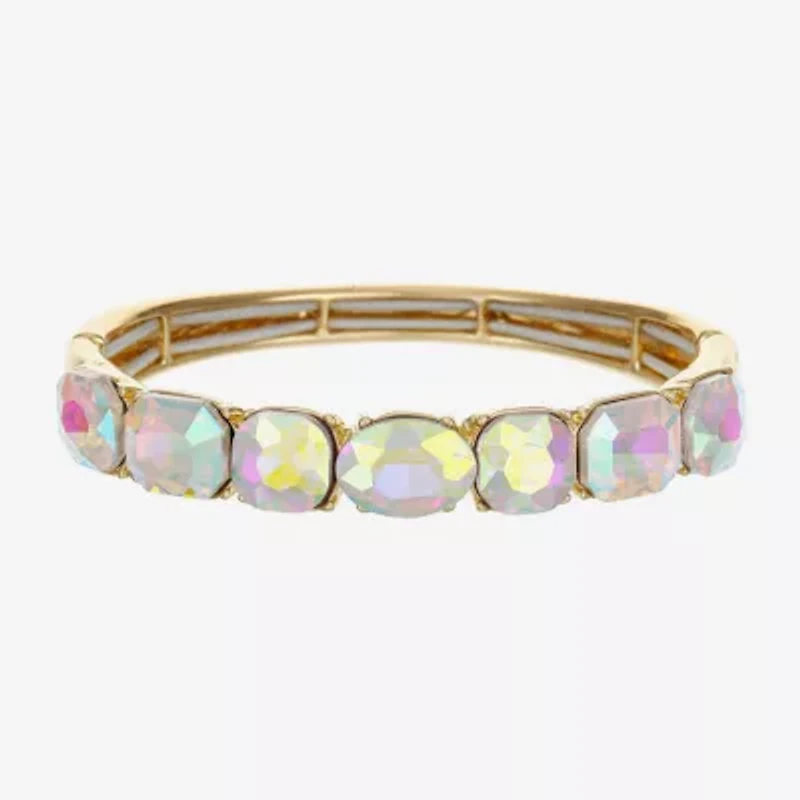 Monet Jewelry Womens Glass Cushion Stretch Bracelet