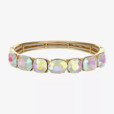 Monet Jewelry Womens Glass Cushion Stretch Bracelet