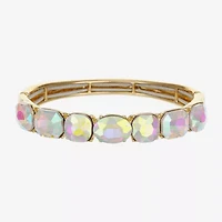 Monet Jewelry Womens Glass Cushion Stretch Bracelet