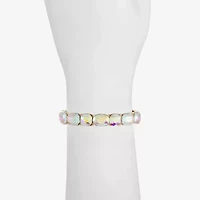 Monet Jewelry Womens Glass Cushion Stretch Bracelet