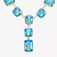 Monet Jewelry Womens Purple Glass 18 Inch Y Necklace