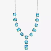 Monet Jewelry Womens Purple Glass 18 Inch Y Necklace