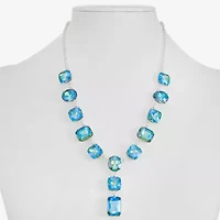 Monet Jewelry Womens Purple Glass 18 Inch Y Necklace