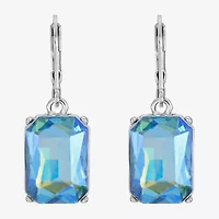 Monet Jewelry Womens Green Glass Drop Earrings