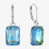 Monet Jewelry Womens Green Glass Drop Earrings