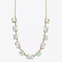 Monet Jewelry Womens Green 17 Inch Collar Necklace