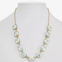 Monet Jewelry Womens Green 17 Inch Collar Necklace