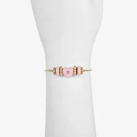 Liz Claiborne Womens Glass Heart Charm Bracelet