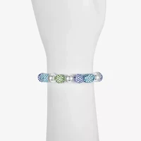 Monet Jewelry Womens Glass Round Stretch Bracelet